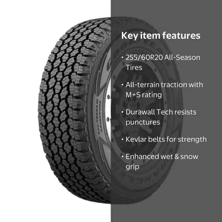 Goodyear Wrangler 255/60R20 113H XL All-Terrain Adventure Light