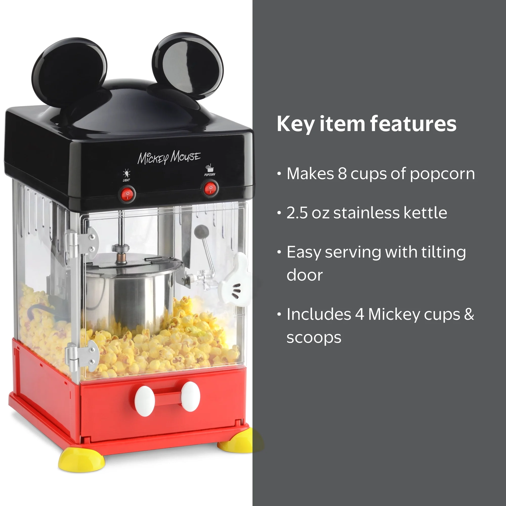 Disney Electric Mickey Mouse Popcorn Machine - Beautiful Red and