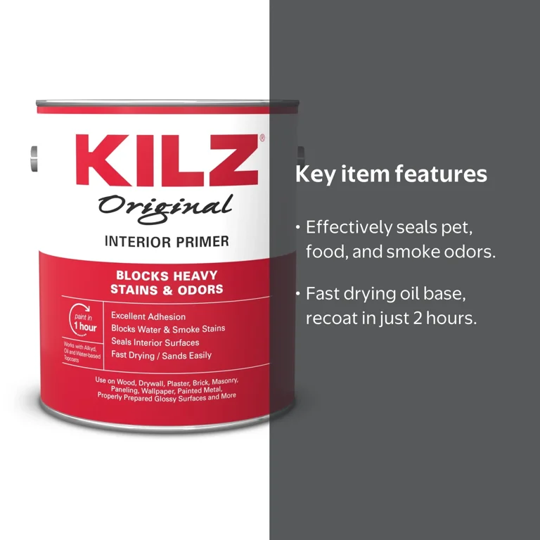best kilz primer for cigarette smoke 12-Pack of 1 Qt Masterchem 10002 White Original Oil-Based Stainblocker Interior - Multi-Surface Primer, Paints, Primers & Specialty Coatings, Primers ceramic tile KILZ Original 1 Gallon Oil-Based