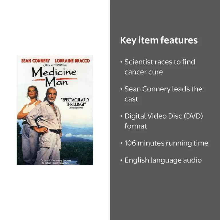 Mill Creek's Medicine Man (DVD) - Sean Connery, Action & Adventure