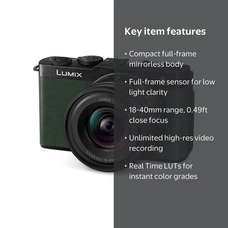 Panasonic LUMIX S9 Full-Frame Mirrorless Camera with S 18-40mm F4
