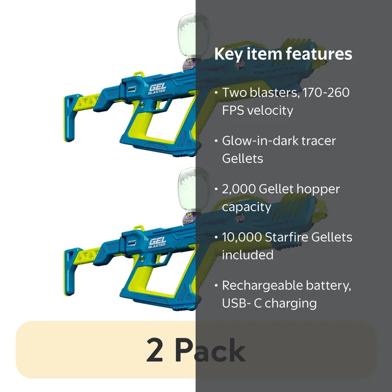2 pack) GEL BLASTER Starfire 2 XL - Walmart.com