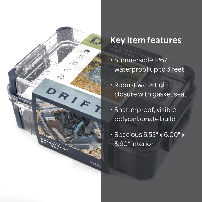 drift boat fish box Hyde Silicone Fly Boxes the IP67 grade dry box has a durable closure for a watertight seal Drift Waterproof Marine Large Dry