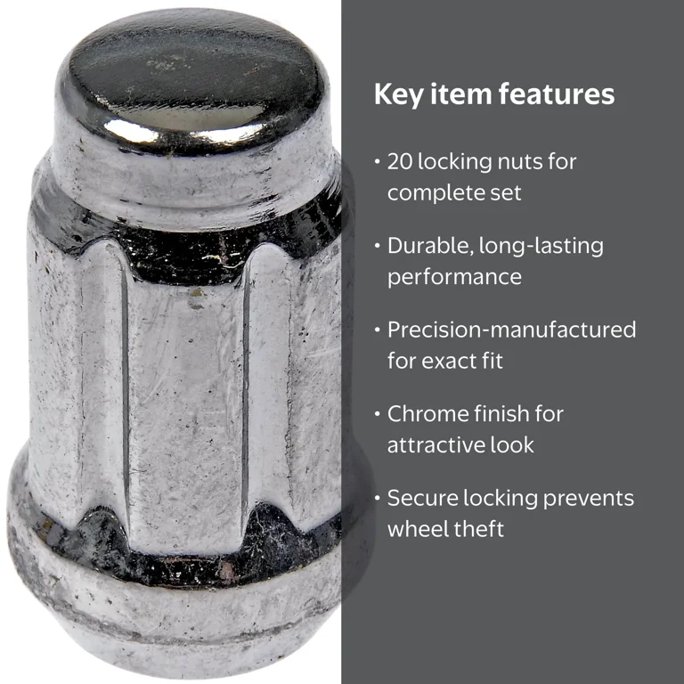 Dorman 711-355 Wheel Lock Set for Specific Models, Chrome (Pack of