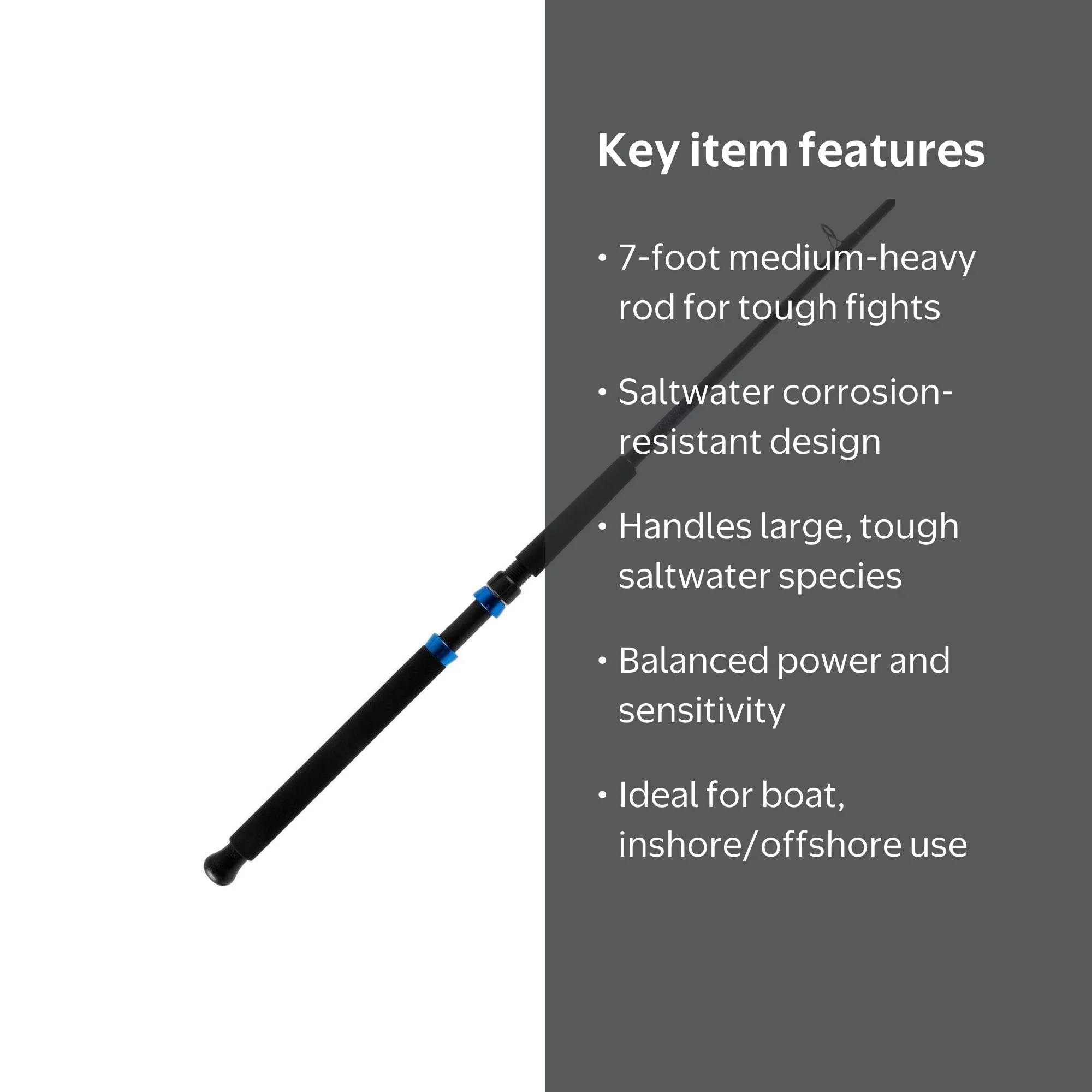 Tsunami Boat Fishing Rod - Saltwater Tackle - Walmart.com