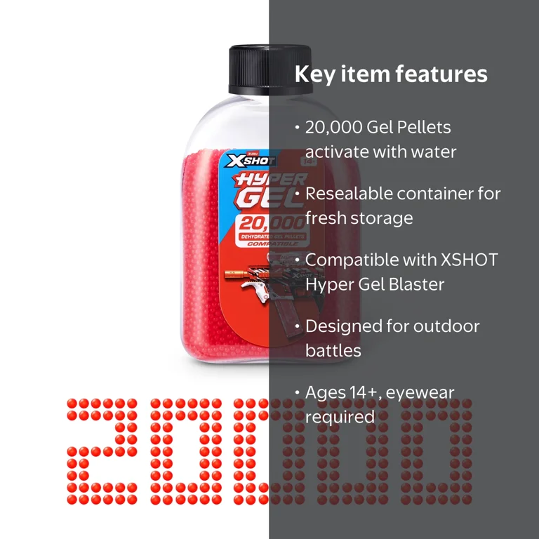 XSHOT Hyper Gel Pellet Refill Pack (20,000 Pellets) Outdoor