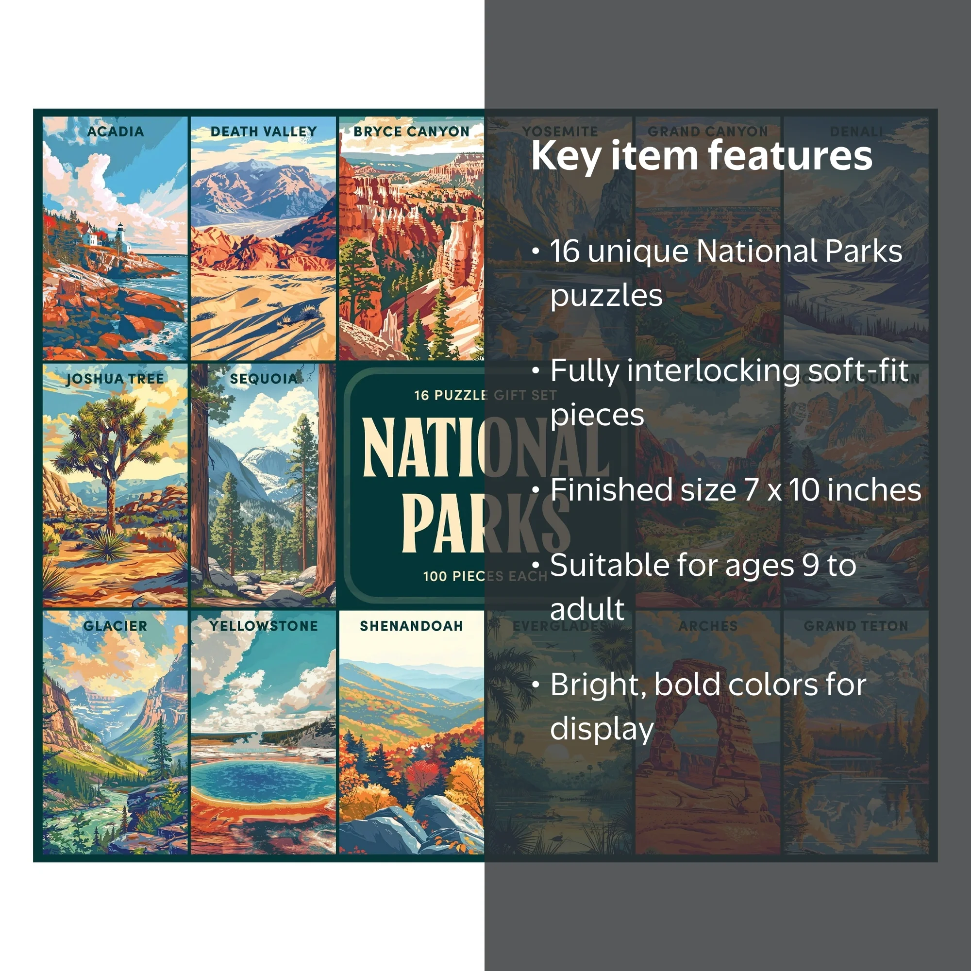 RoseArt National Parks Gift Set Adult Interlocking Puzzle