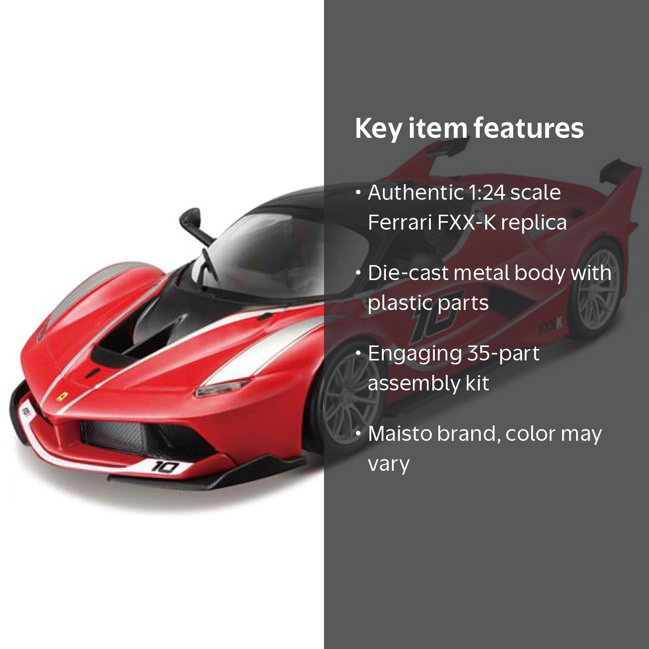 1: 24 Al Ferrari Fxx-K (Colors May Vary) - Walmart.com