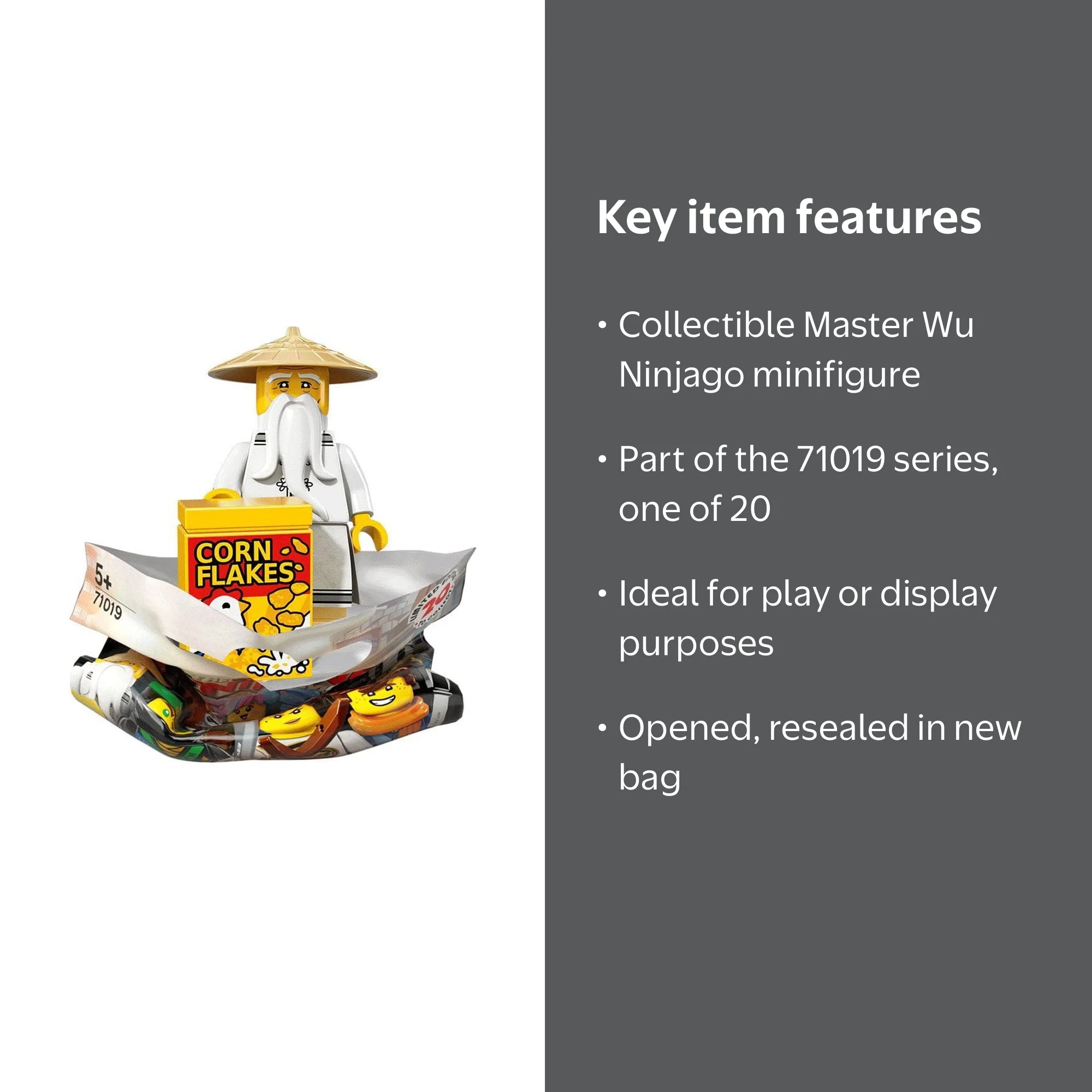 LEGO Ninjago Movie Minifigures Series 71019 - Master Wu - Walmart.com