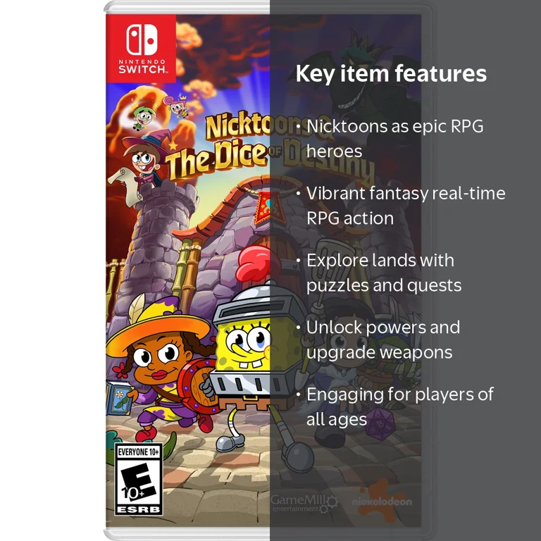 GameMill, Nintendo Switch Game, Nicktoons & The Dice of Destiny