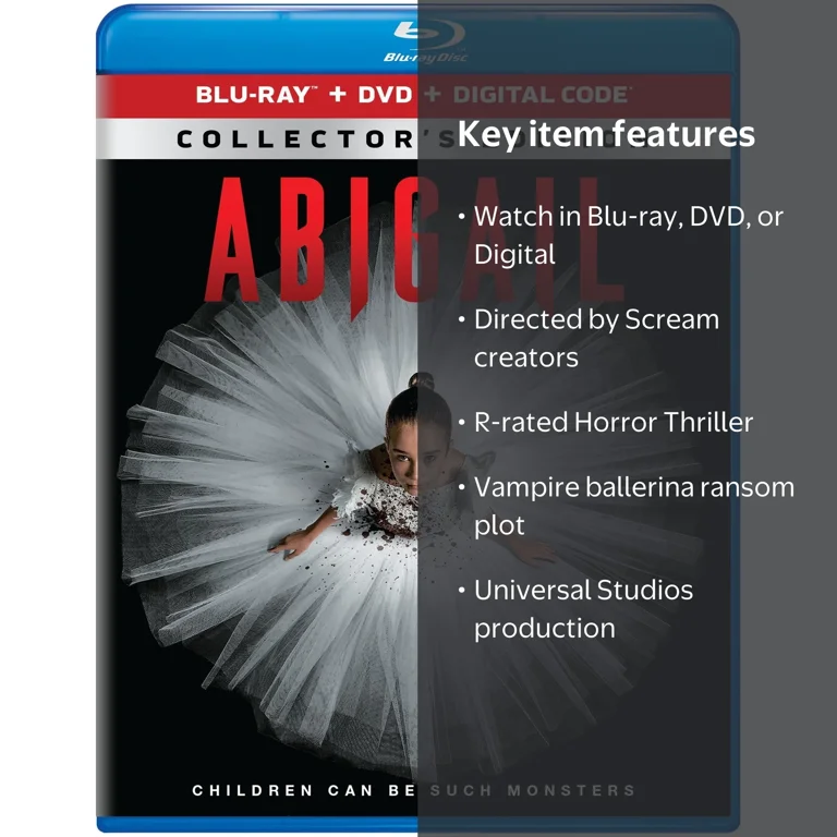SDS, Horror Blu-ray DVD Digital Copy, Abigail, Universal Studios