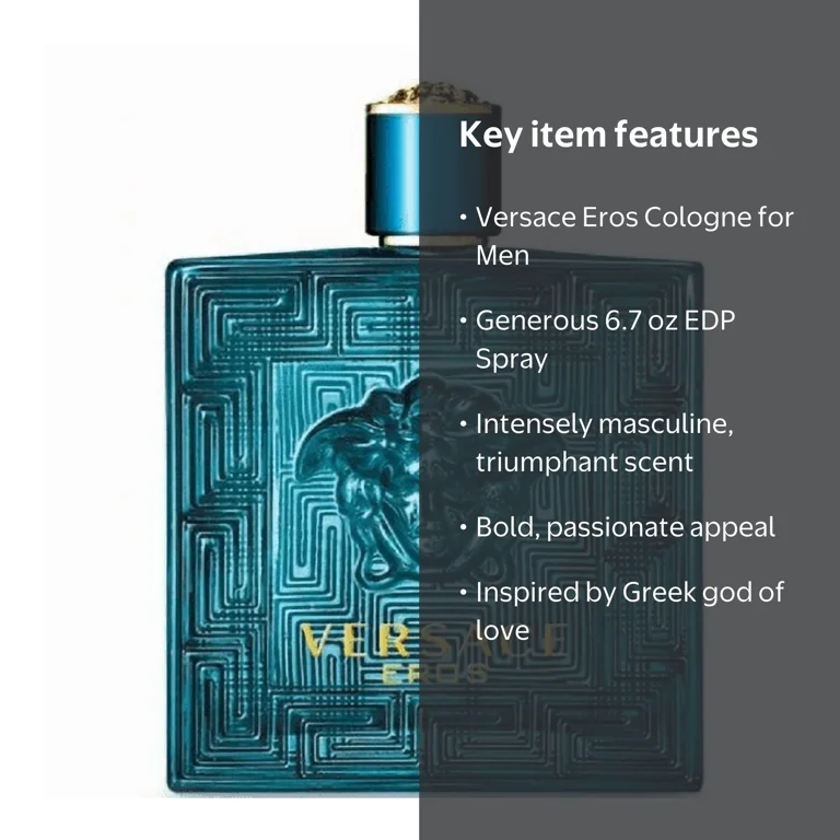 Versace, Eau de Parfum, Eros 6.7 oz, Cologne for Men - Walmart.com