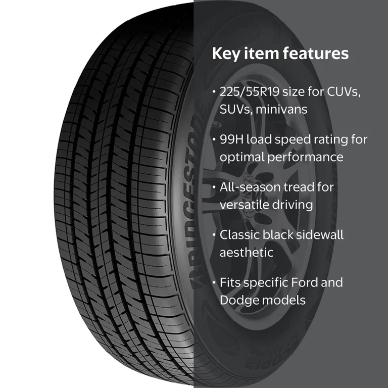 Bridgestone Ecopia H/L 422 Plus Tire, 225/55R19 99H, Fits: 2020