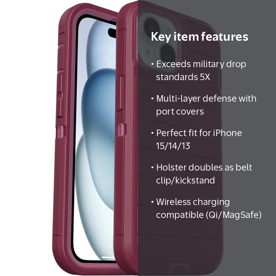OtterBox iPhone 15, iPhone 14, & iPhone 13 (Only) Defender Series