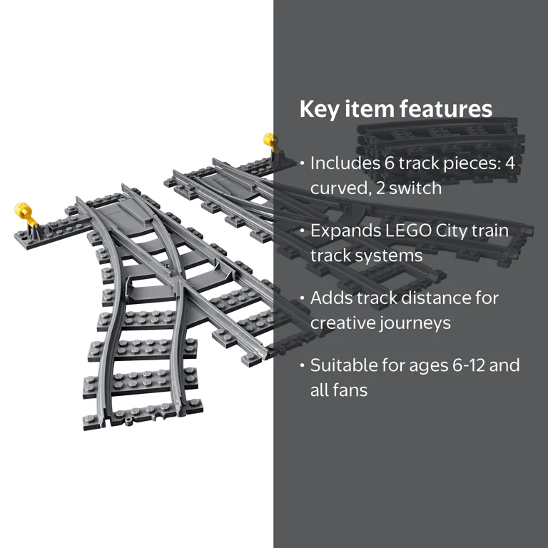 ＴＥＣＨＮＯＤ LEGO City Switch Tracks 60238 - 6 Piece Toy Train Track Extension