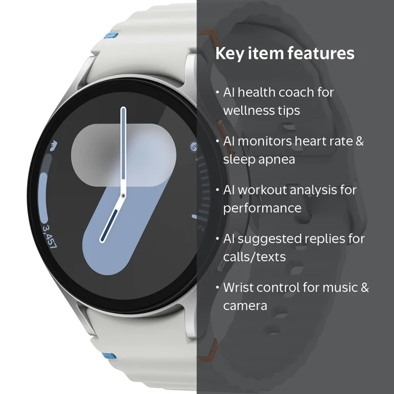 Samsung, Smart Watch, Galaxy Watch7 44mm, Aluminum, Bluetooth