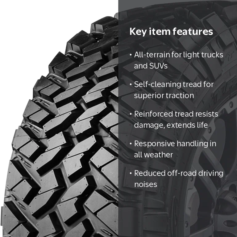 Nitto Trail Grappler M/T Mud Tire, 35X12.50R20, Load E, 10 Ply