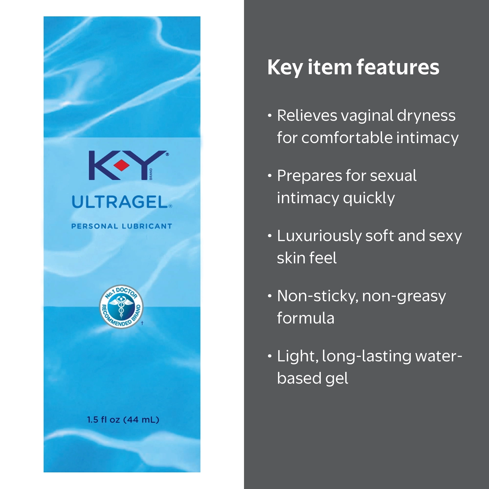 K-Y UltraGel Sex Gel Lube, Premium Water Based Liquid Personal