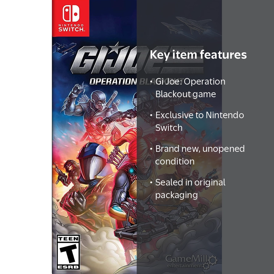 GameMill, Gi Joe: Operation Blackout Nintendo Switch Game, Sealed