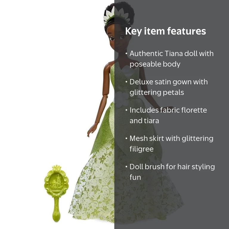 Disney The Princess and the Frog Tiana Classic Doll with Brush