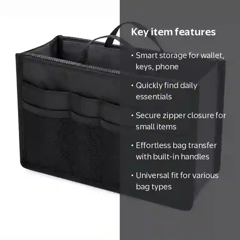 TIKA Women's Multi-Pocket Inside Bag Accessories: Travel Handbag TIKA Women's Multi-Pocket Inside Bag Accessories: Travel Handbag
