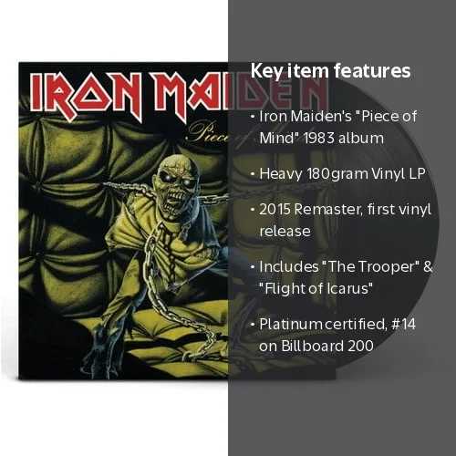 Iron Maiden, Piece Of Mind [2015 Remaster], Vinyl LP, 180gram