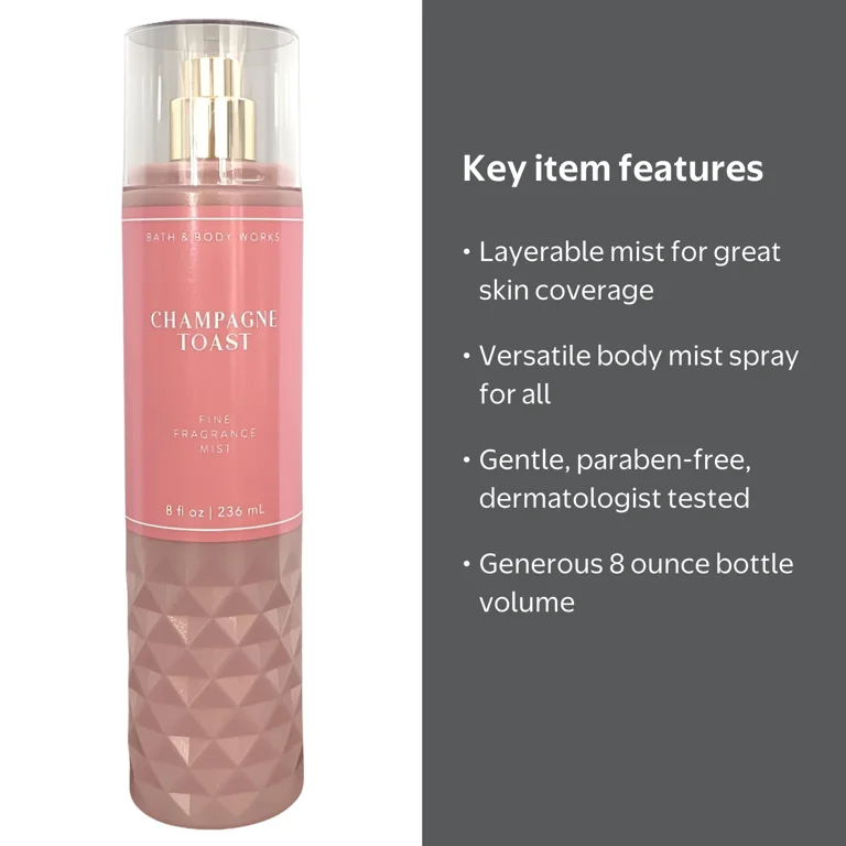 Bath and Body Works, Body Spray, Champagne Toast 8 oz, Unisex