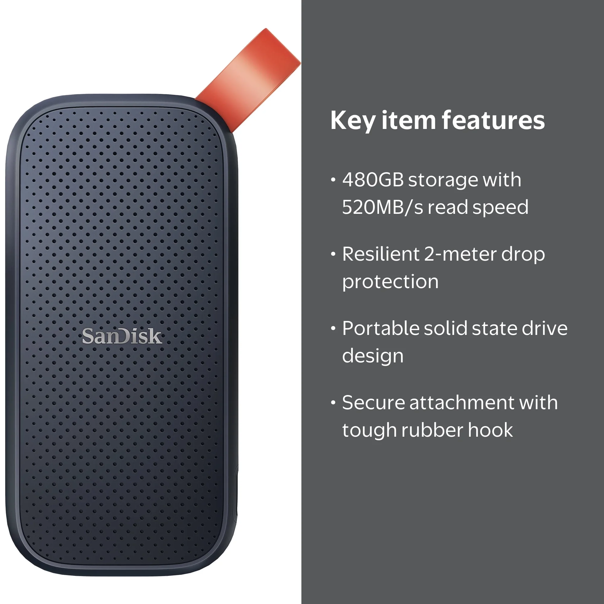 SanDisk 480GB Portable SSD - SDSSDE30-480G-G25 - Walmart.com