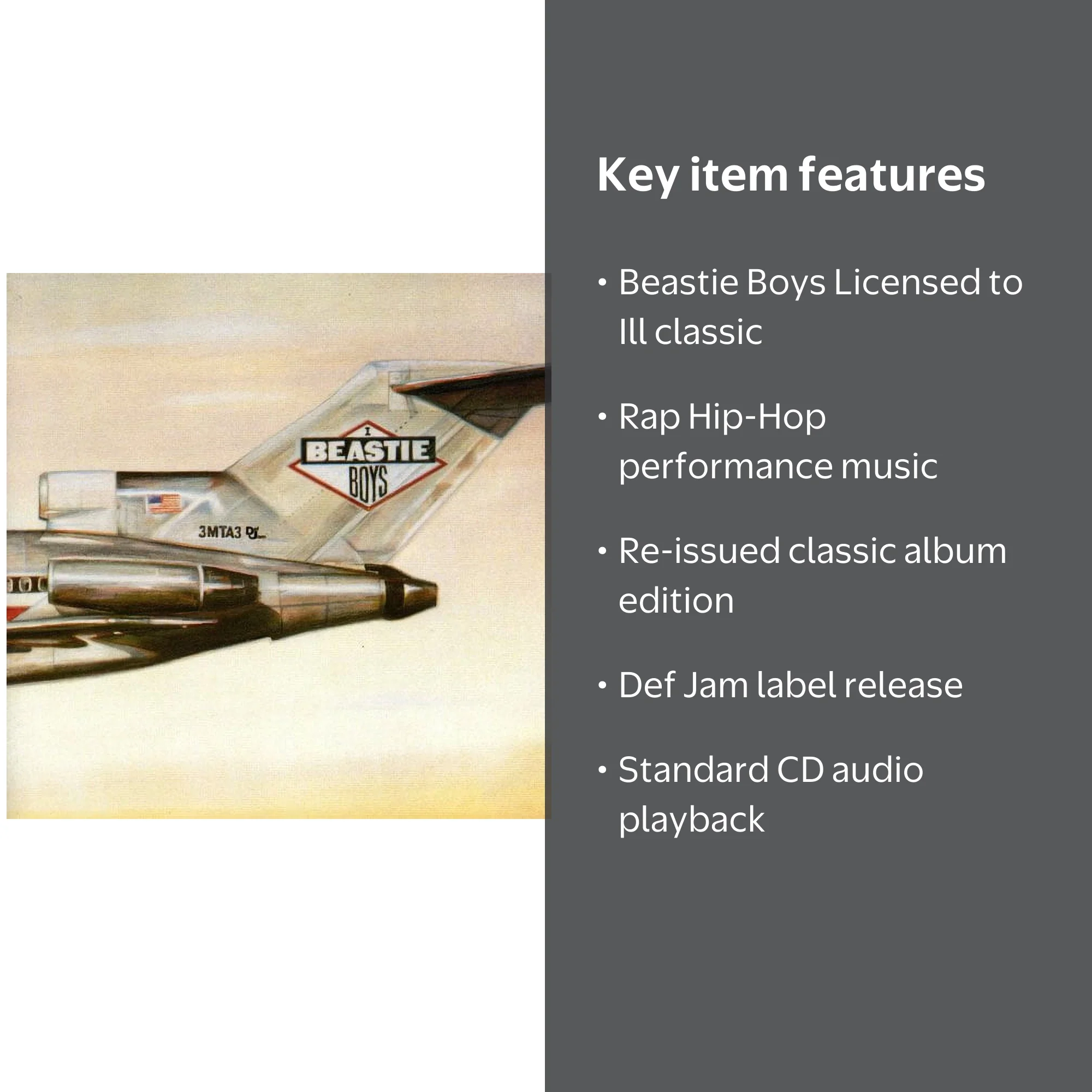Beastie Boys - Licensed to Ill - Universal Music Album - Def Jam