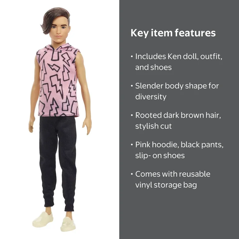 【ken】 Barbie Fashionistas Ken Doll #193 in Hoodie with Sneakers
