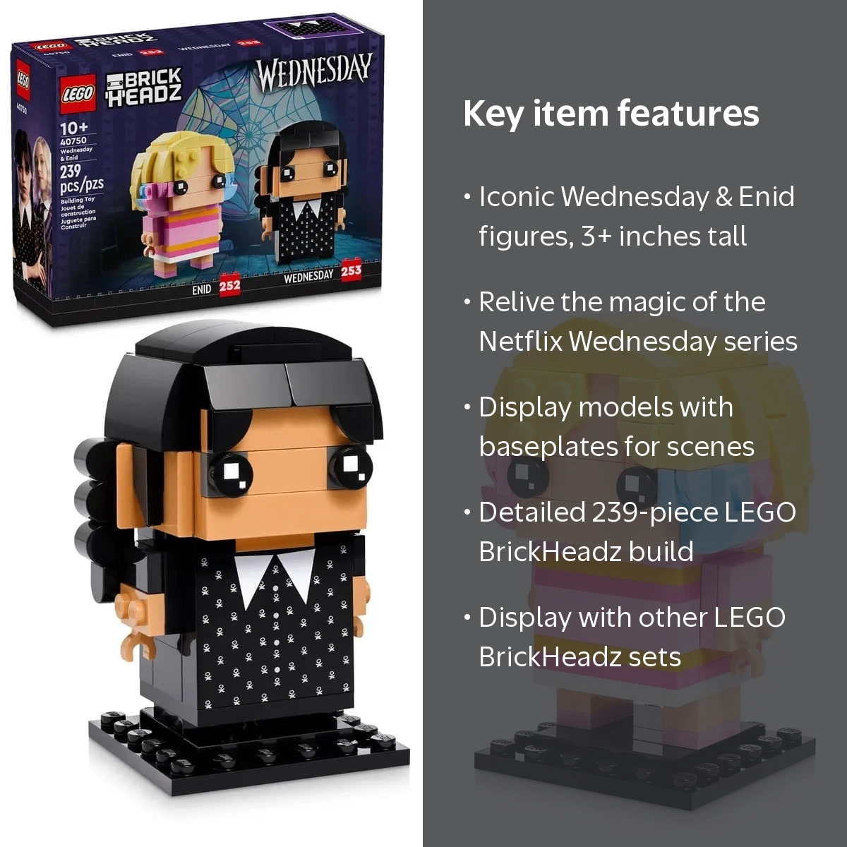 LEGO, Brickheadz Wednesday and Enid, 40750, 239 Pieces - Walmart.com