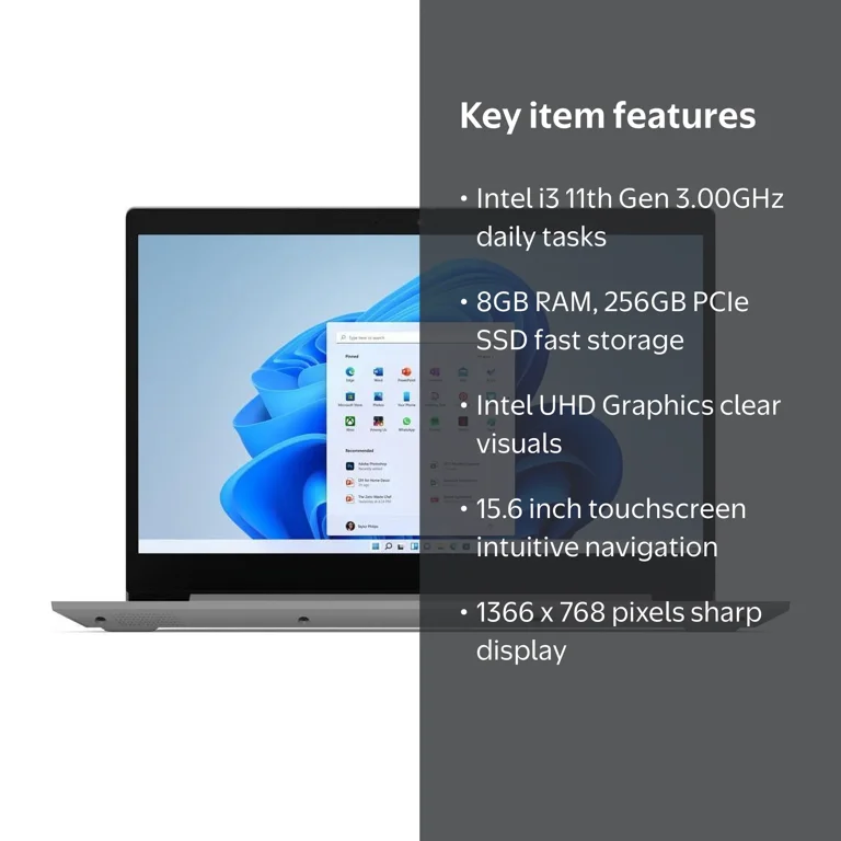 Lenovo IdeaPad 3 Laptop, 15ITL05, Intel Core i3 11th Gen, 8GB