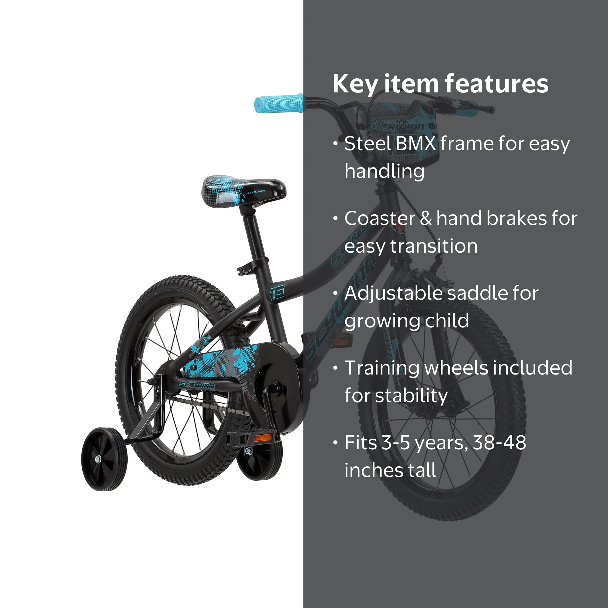 Schwinn Flywheel Kids Bicycle, Smartstart, 16 inch Pedal Bike