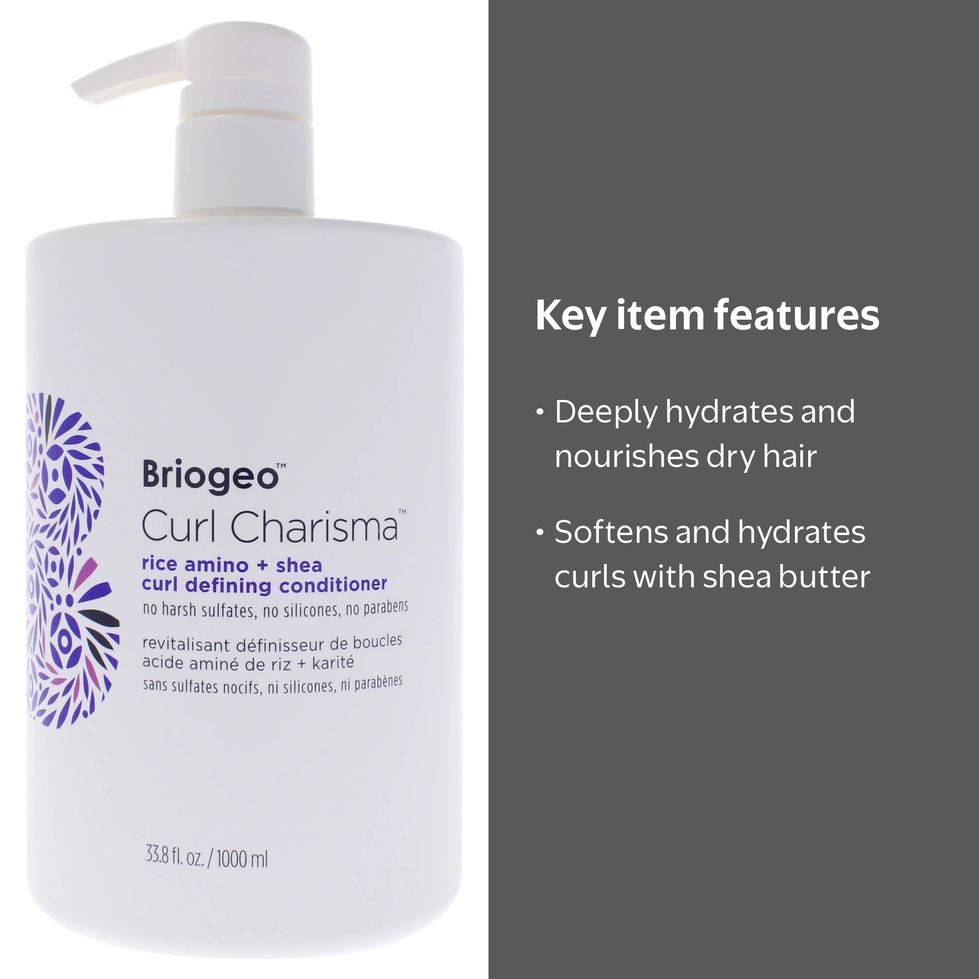 Briogeo, Conditioner, Rice Amino Plus Shea Curl Defining, 33.8 oz