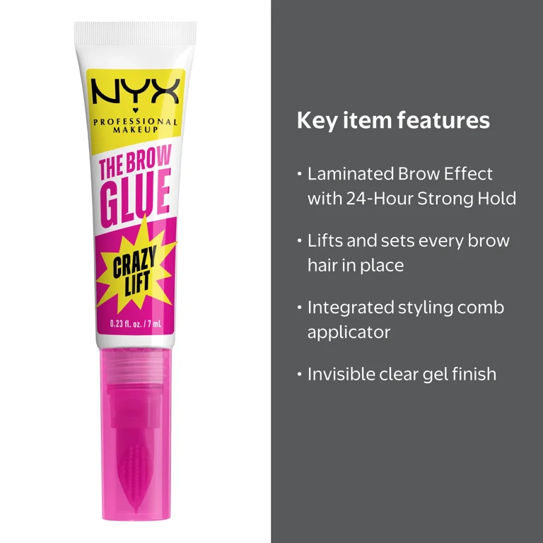 NYX Professional Makeup The Brow Glue Crazy Lift, Shaping Flake