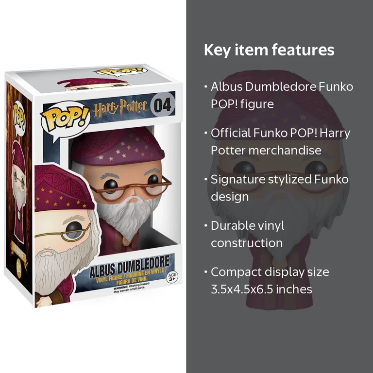 Funko POP! Harry Potter - Albus Dumbledore Vinyl Figure #04, 3.75