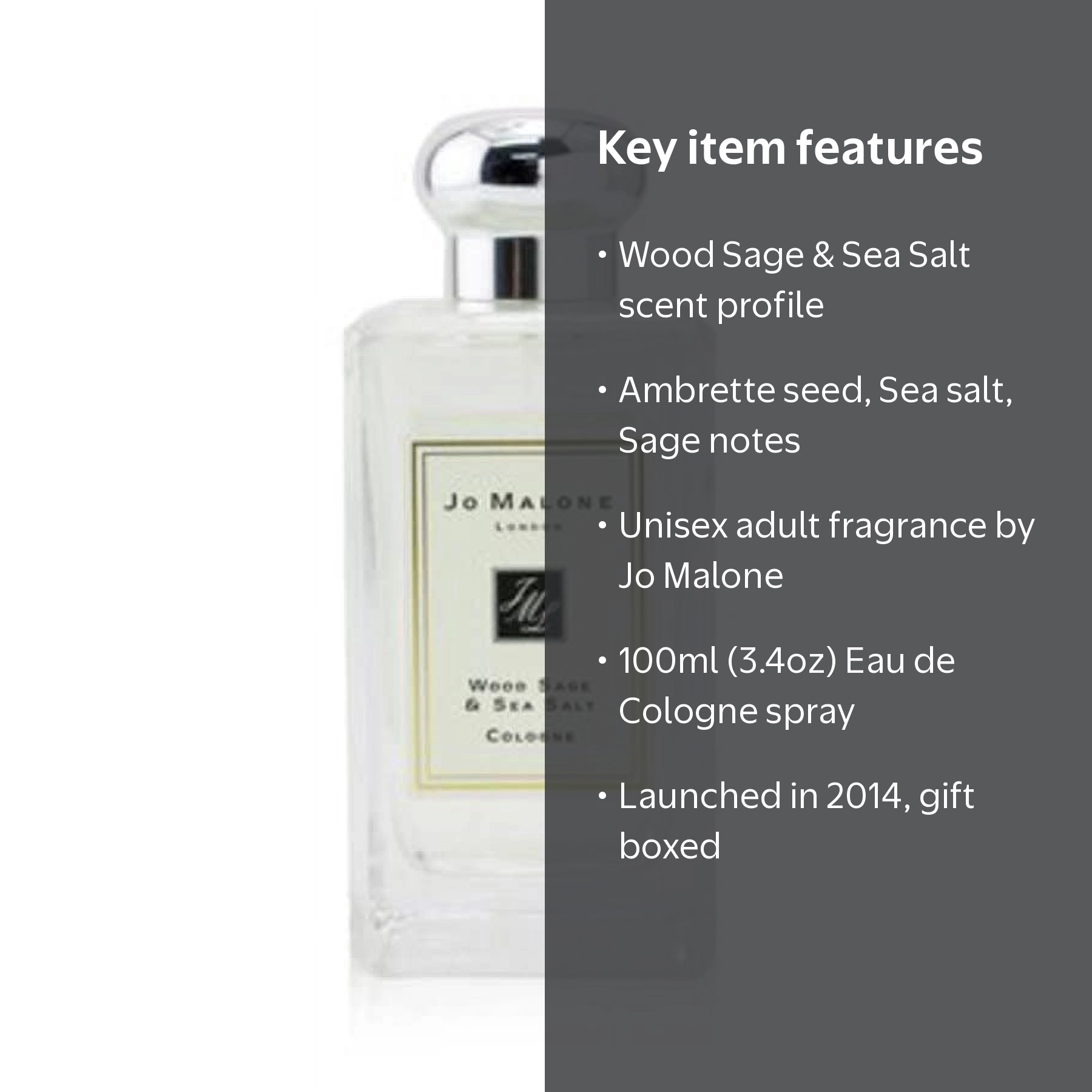 Jo Malone, Wood Sage and Sea Salt Cologne Spray, 100ml/3.4oz, Gift