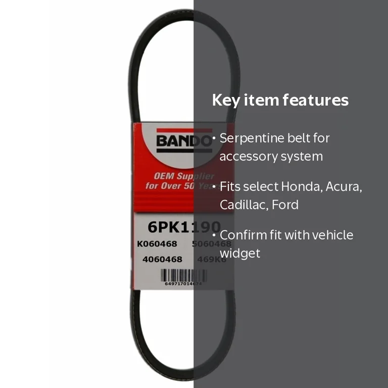 Serpentine Belt Fits select: 2003-2004 HONDA PILOT, 2013-2015