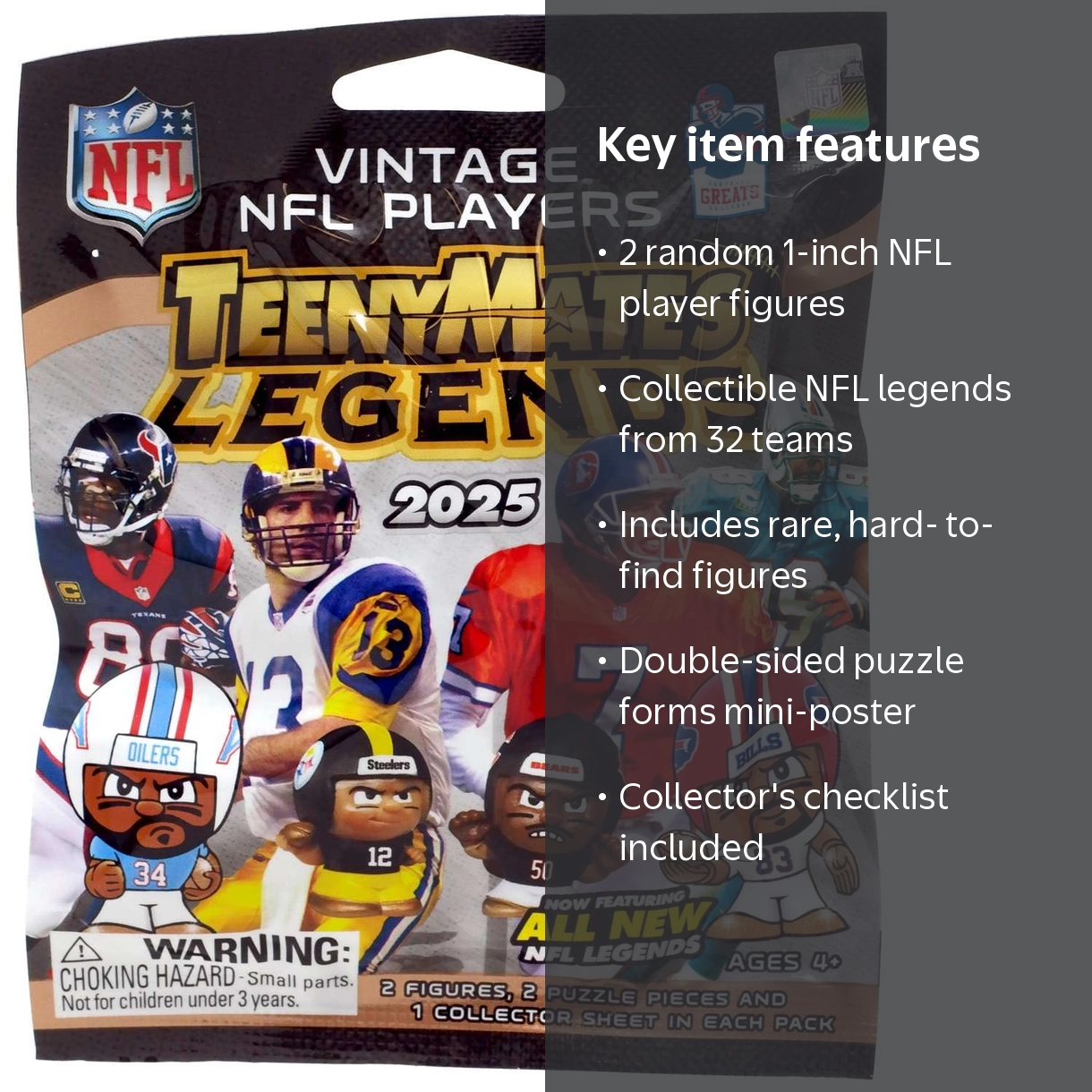 TeenyMates NFL 2025 Legends Vintage Mini Figures Pack - Walmart.com