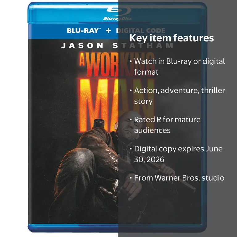 Anderson, Blu-ray A Working Man, Digital Copy, Rated R, Action