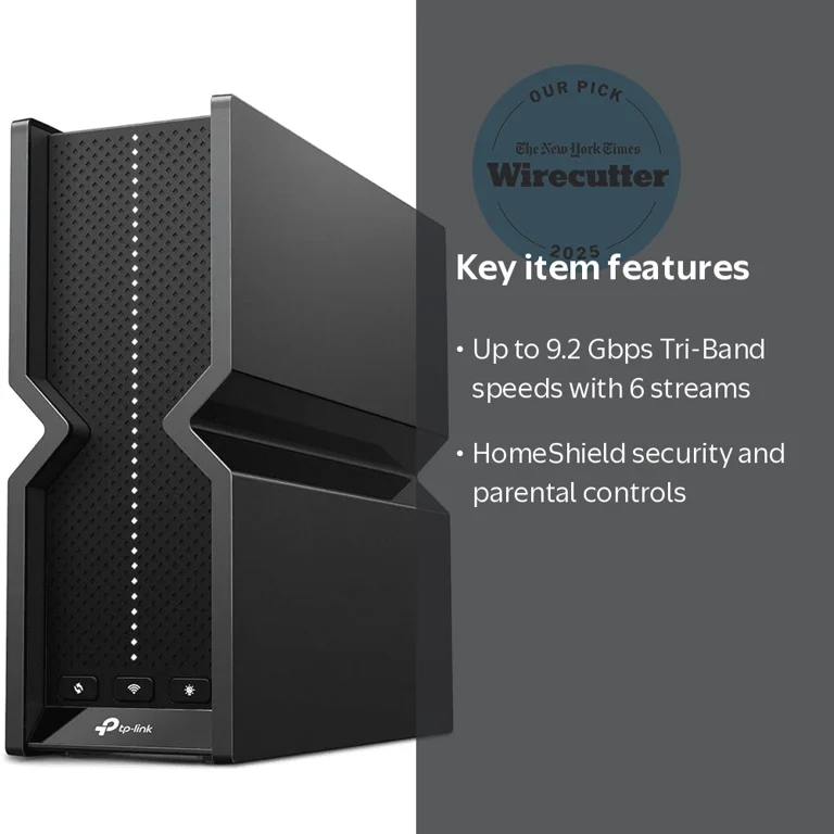 TP-Link Archer BE9300 Router, Tri-Band WiFi 7, Up to 9.2Gbps