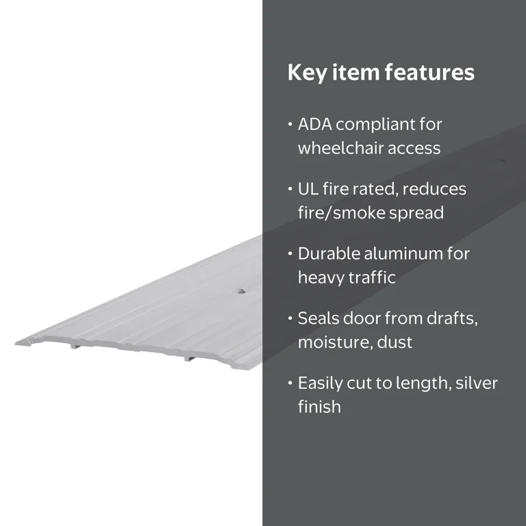 M-D Building Products, Threshold, 69808, Silver Aluminum Flat