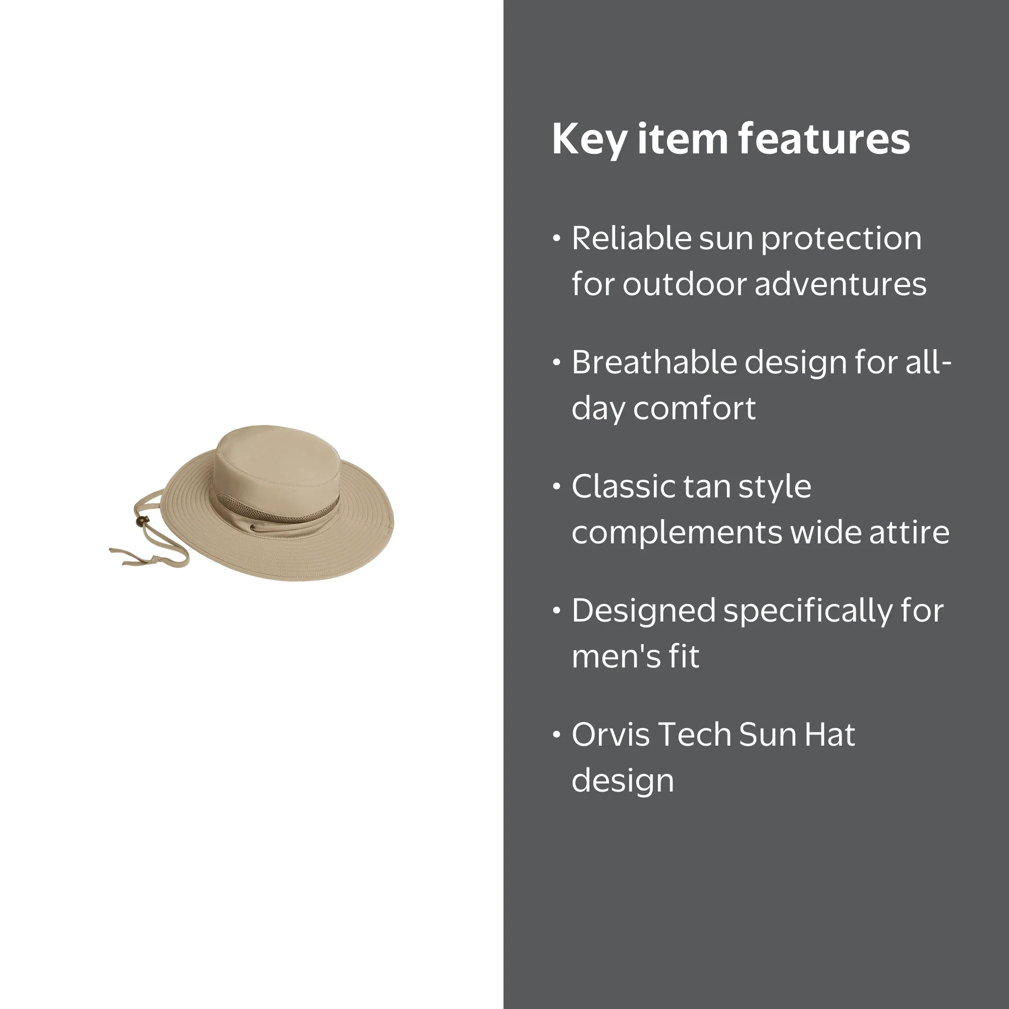 Orvis Tan Straw Hat Brim Fedora Straw Wormwood Flat Brim Fedora main image 3