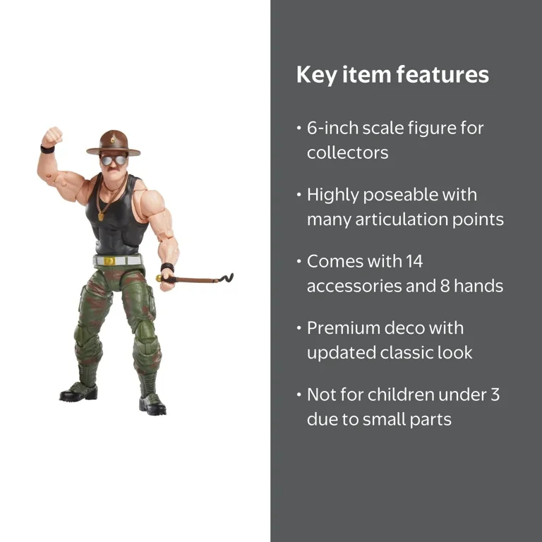 G.I. Joe, Action Figure, Sgt Slaughter Collectible, 53 - Walmart.com