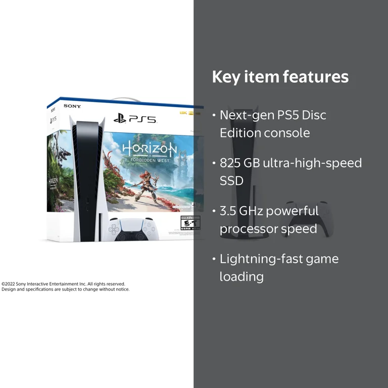 PlayStation 5 Console, Horizon Forbidden West Bundle - Ultra-High
