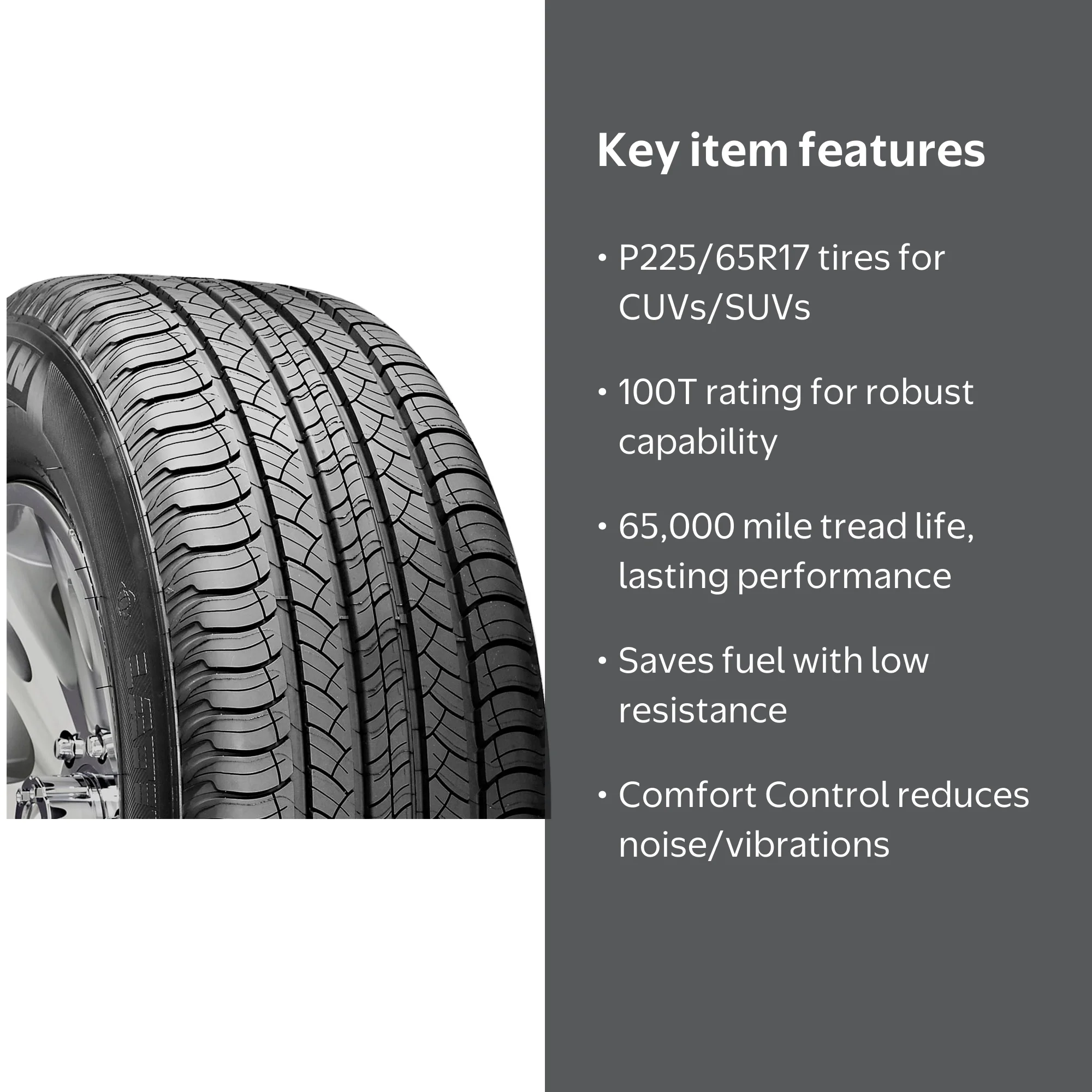 Michelin Latitude Tour All Season P225/65R17 100T Passenger Tire