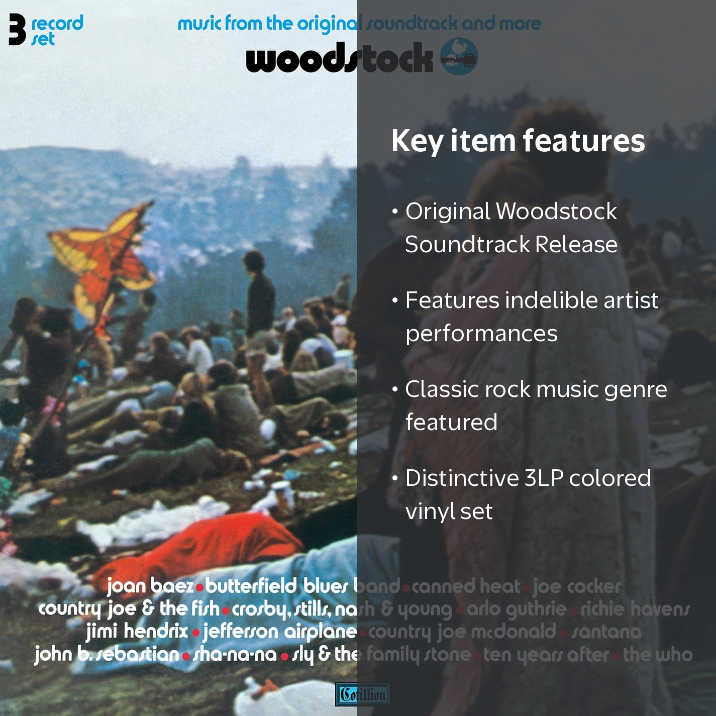 洋楽 Woodstock : Original Soundtrack 3LP Various Artists - Woodstock: Soundtrack & More Vinyl, 3LP