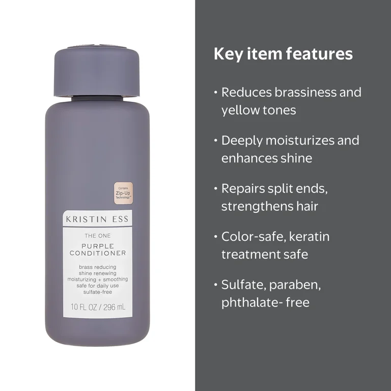 Kristin Ess, Hair One Purple Conditioner, 10oz, Toning