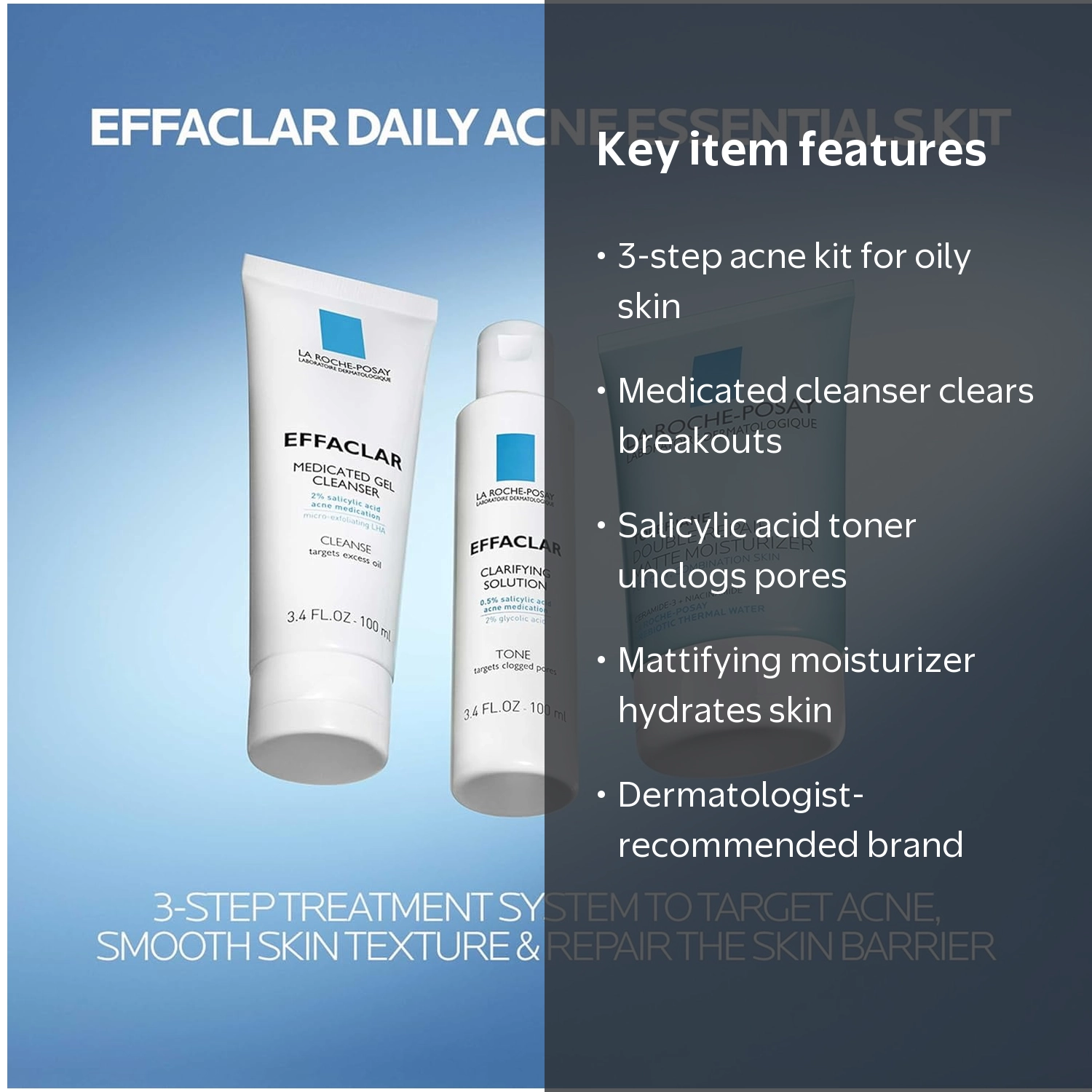 La Roche-Posay Effaclar Acne Daily Essentials Kit with Salicylic