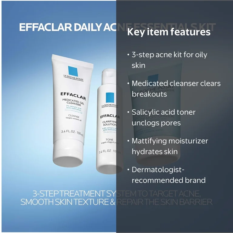 La Roche-Posay Effaclar Acne Daily Essentials Kit with Salicylic